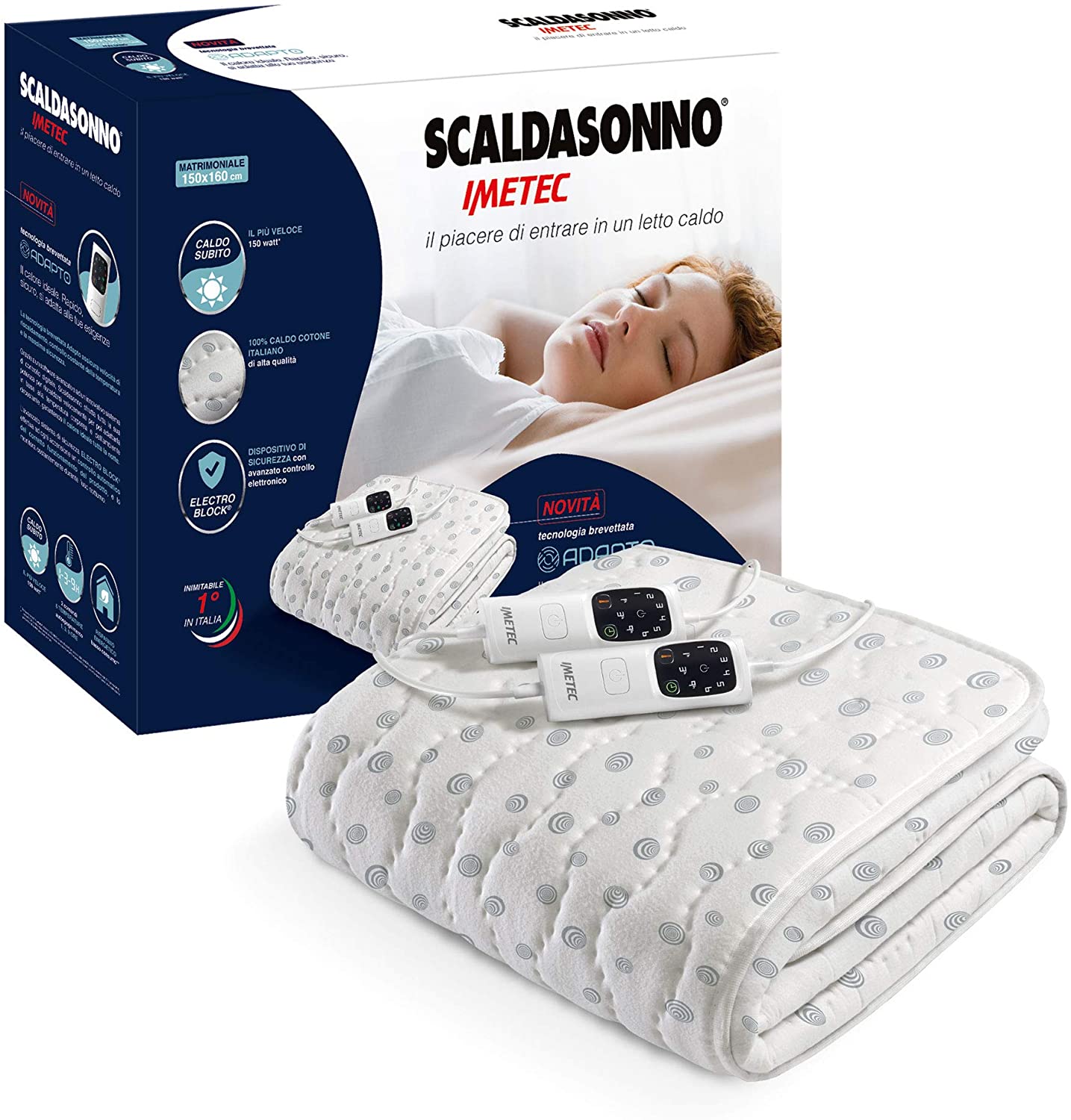 Coperta elettrica per letto matrimoniale scaldaletto termocoperta  scaldasonno - BricoShopping - Tutti i colori del brico